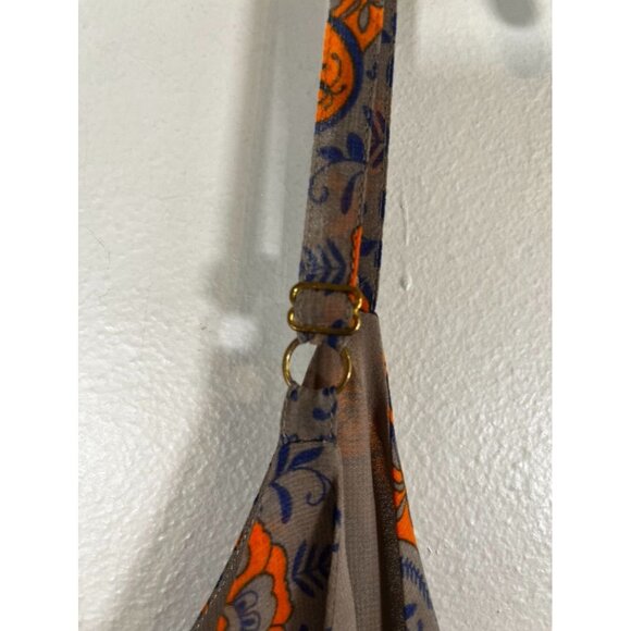 Colorful Paisley Tank Top Orange XL Floral Boho Indie Folk Festival Flowy Artsy - Picture 6 of 7